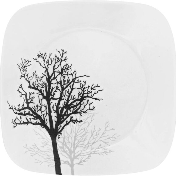 NWOT Corelle Timber Shadows 16-Piece Dinner Set for 4 Porcelain, Black and Grey - Picture 6 of 6